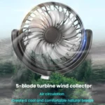 Car Brushless Motor Rear Headrest USB Double Head Fan - Image 8