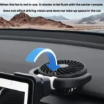 Car Three-way Folding Screen Corner Fan - Image 5