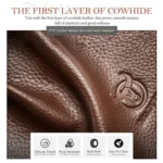 BULL CAPTAIN 048 Large Capacity Retro Business Top Layer Cowhide Hand-held Briefcase - Image 6