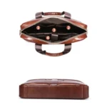 BULL CAPTAIN 054 Large Capacity Retro Business Top Layer Cowhide Hand-held Briefcase - Image 3