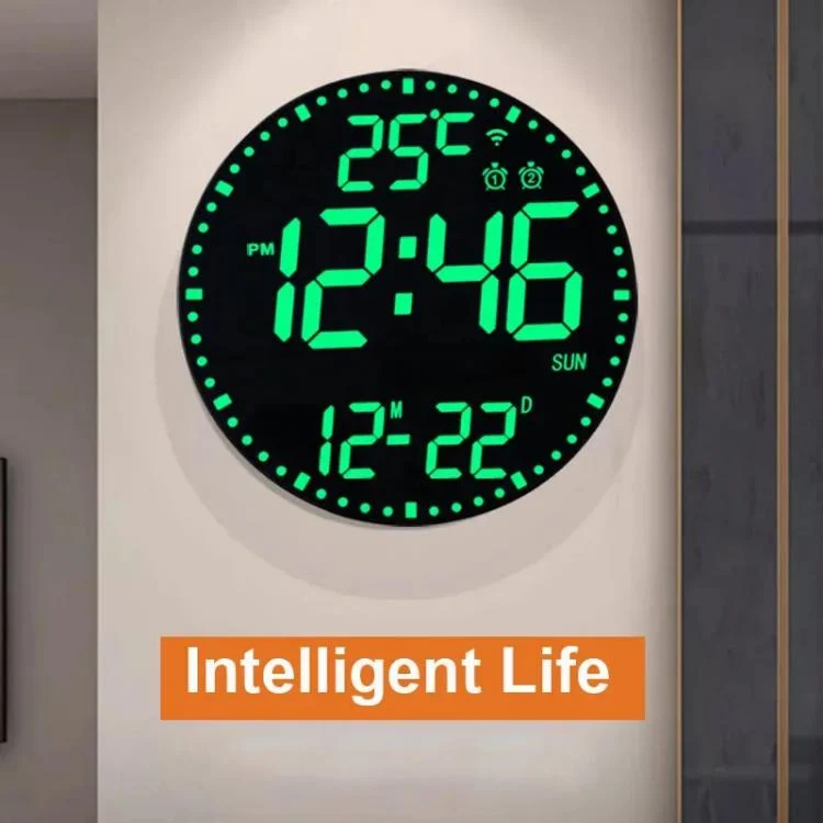 TBD06058613_B1.webp Wifi App Control LED Digital Wall Clock With RGB Light Multi-Functional Alarm Clock - Image 2