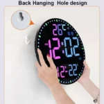 Wifi App Control LED Digital Wall Clock With RGB Light Multi-Functional Alarm Clock - Image 11