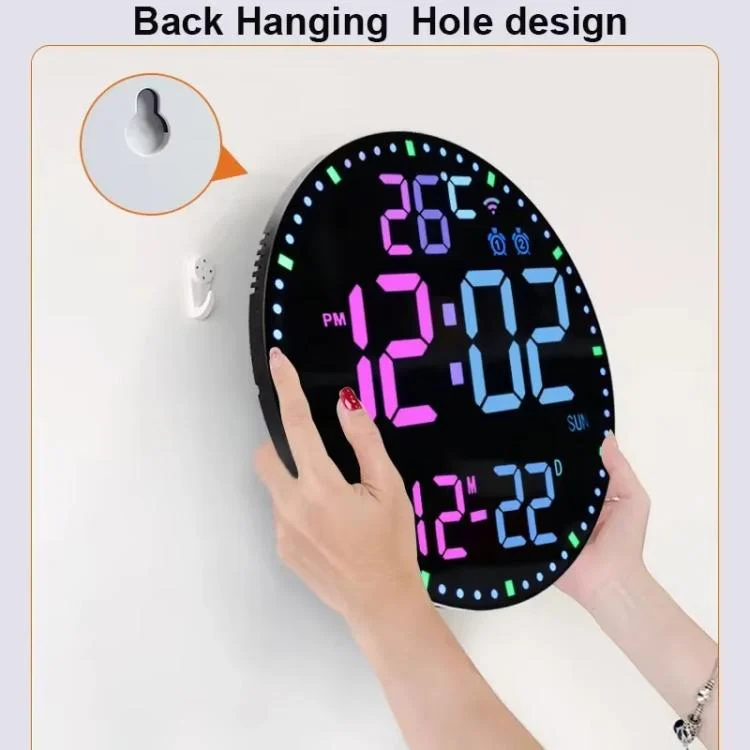 TBD06058613_B10.webp Wifi App Control LED Digital Wall Clock With RGB Light Multi-Functional Alarm Clock - Image 11
