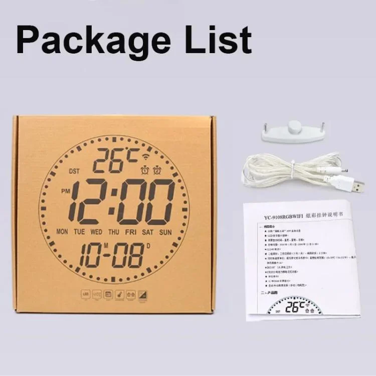 TBD06058613_B13.webp Wifi App Control LED Digital Wall Clock With RGB Light Multi-Functional Alarm Clock - Image 14