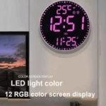 Wifi App Control LED Digital Wall Clock With RGB Light Multi-Functional Alarm Clock - Image 7