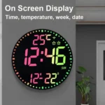 Wifi App Control LED Digital Wall Clock With RGB Light Multi-Functional Alarm Clock - Image 9