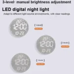 Wifi App Control LED Digital Wall Clock With RGB Light Multi-Functional Alarm Clock - Image 10