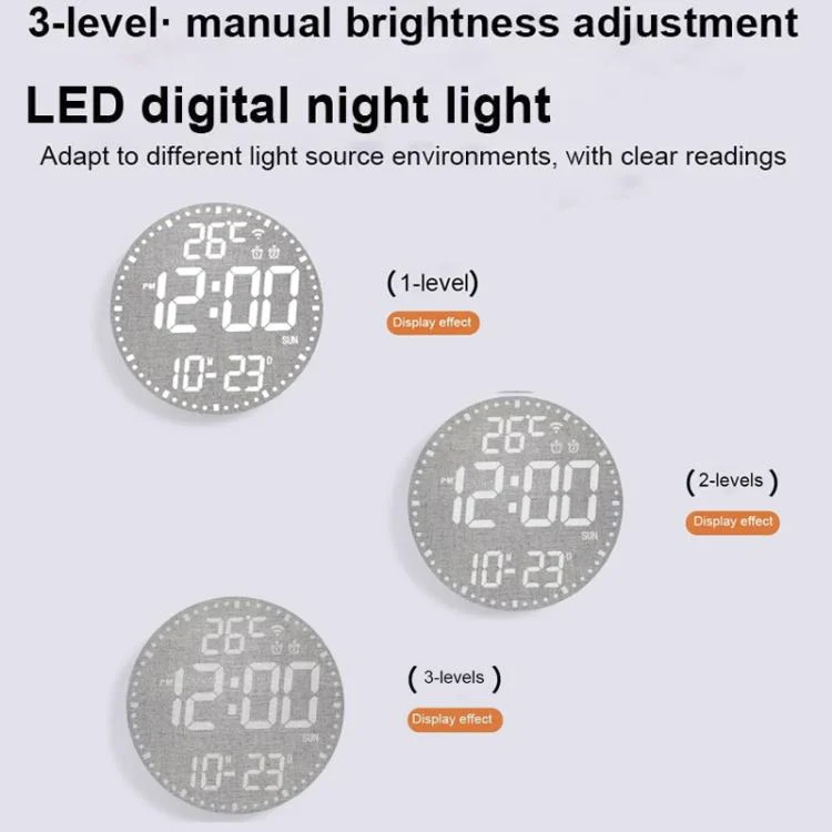 TBD06058613_B9.webp Wifi App Control LED Digital Wall Clock With RGB Light Multi-Functional Alarm Clock - Image 10