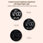 11.6-Inch RGB Wall Clock With Remote Control Multi-Functional Alarm Clock - Image 11