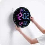 11.6-Inch RGB Wall Clock With Remote Control Multi-Functional Alarm Clock - Image 12