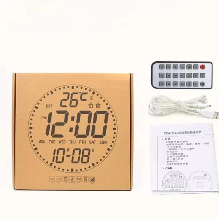 TBD06058624_B14.webp 11.6-Inch RGB Wall Clock With Remote Control Multi-Functional Alarm Clock - Image 15