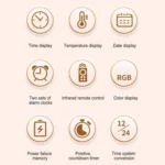 11.6-Inch RGB Wall Clock With Remote Control Multi-Functional Alarm Clock - Image 3