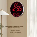 11.6-Inch RGB Wall Clock With Remote Control Multi-Functional Alarm Clock - Image 7