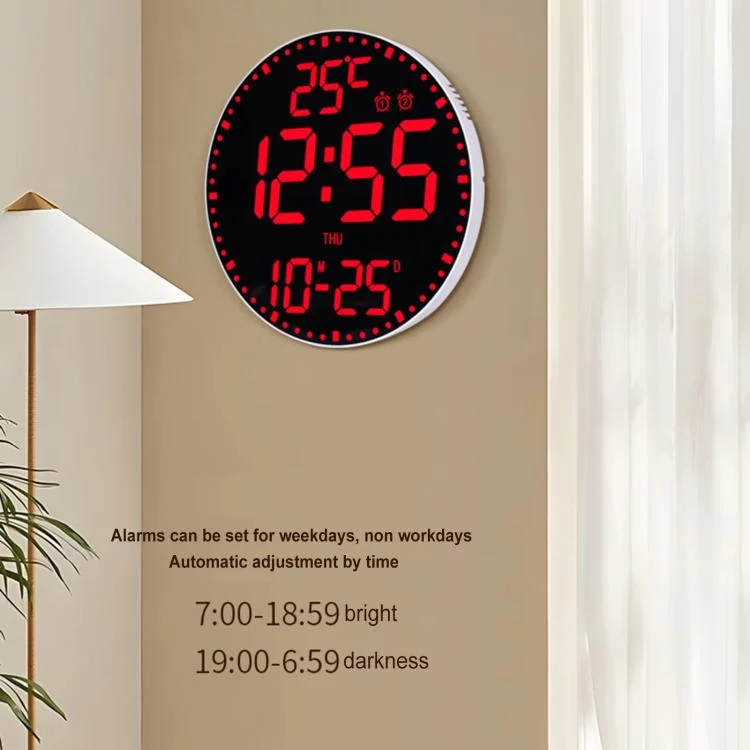TBD06058624_B6.webp 11.6-Inch RGB Wall Clock With Remote Control Multi-Functional Alarm Clock - Image 7