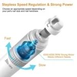 Rechargeable Pet Nail Trimmer with Stepless Speed Safe Painless Grooming Tool for Dogs Cats - Image 5