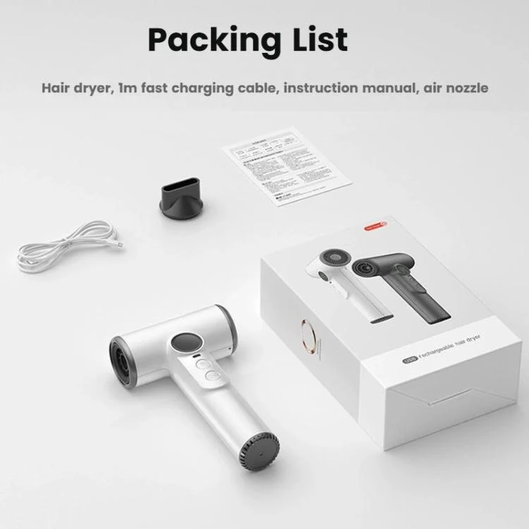 TBD06058721_B10.webp Wireless Hair Dryer With 30,000 RPM High-Speed Motor, 100-Level Adjustable Cool/Warm Air, 15600mAh Long-Lasting Battery - Image 11