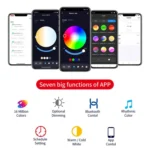 Tuya Bluetooth Smart Ceiling Lamp Round Recessed RGBCW Color Changing Dimmable Ceiling Light - Image 4