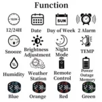 Digital Wall Clock Weather Station Forecast TEMP Humidity 2 Alarm Table Clock With Remote Control - Image 3