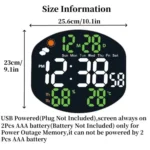 Digital Wall Clock Weather Station Forecast TEMP Humidity 2 Alarm Table Clock With Remote Control - Image 8