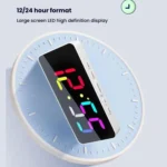 11 Colors Dynamic RGB Digital Alarm Clock 12/24H 6 Levels Brightness 2 Alarms Table Clock - Image 3