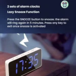 11 Colors Dynamic RGB Digital Alarm Clock 12/24H 6 Levels Brightness 2 Alarms Table Clock - Image 4