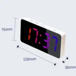 11 Colors Dynamic RGB Digital Alarm Clock 12/24H 6 Levels Brightness 2 Alarms Table Clock - Image 8