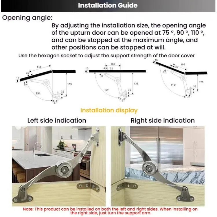 TBD06058862_B9.webp S-Shaped Mechanical Cabinet Wardrobe Door Randomly Stop Support Hinge Furniture Lift Up Flap Stay Support Hardware - Image 10
