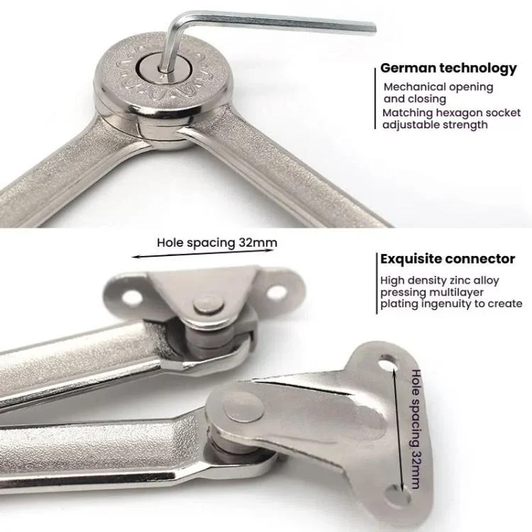 TBD06058879_B7.webp Randomly Stop Cabinet Wardrobe Door Support Hinge Adjustable Mechanical Up / Down Flap Door Support Rod - Image 8