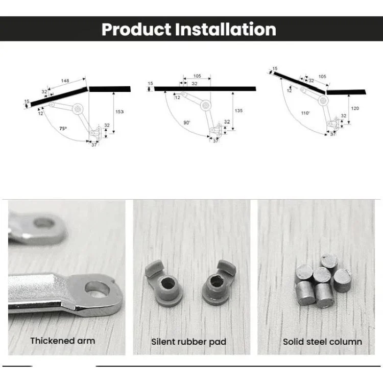 TBD06058879_B8.webp Randomly Stop Cabinet Wardrobe Door Support Hinge Adjustable Mechanical Up / Down Flap Door Support Rod - Image 9