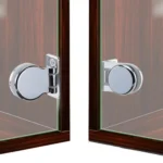 Frameless Glass Door Hinge Display Wine Cabinet 180 Degree Window Door Round Hinge - Image 2