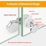 Frameless Glass Door Hinge Display Wine Cabinet 180 Degree Window Door Round Hinge - Image 6