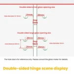 Frameless Glass Door Hinge Display Wine Cabinet 180 Degree Window Door Round Hinge - Image 7