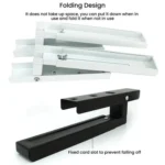 2pcs /Set Retractable Folding Microwave Oven Bracket Carbon Steel Kitchen Shelf - Image 9