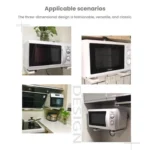 2pcs /Set Retractable Folding Microwave Oven Bracket Carbon Steel Kitchen Shelf - Image 10