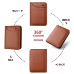 Men Leather Wallet Multi-position Card Holder Vertical ID Card Bag Mini Purse - Image 3