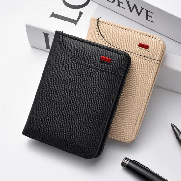 TBD06058892_B8.webp Men Leather Wallet Multi-position Card Holder Vertical ID Card Bag Mini Purse - Image 9