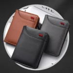 Men Leather Wallet Multi-position Card Holder Vertical ID Card Bag Mini Purse - Image 10
