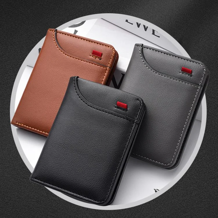TBD06058892_B9.webp Men Leather Wallet Multi-position Card Holder Vertical ID Card Bag Mini Purse - Image 10
