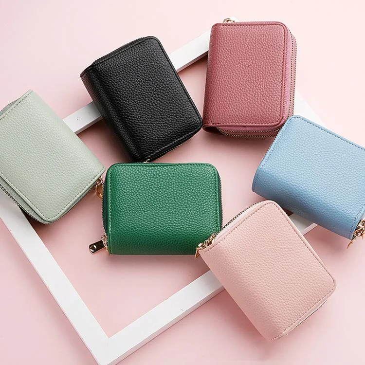 TBD06058897_B1.webp Multi-Function Organ Card Bag Double Zipper Women Wallet Large Capacity PU Card Holder - Image 2