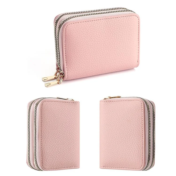 TBD06058897_B2.webp Multi-Function Organ Card Bag Double Zipper Women Wallet Large Capacity PU Card Holder - Image 3