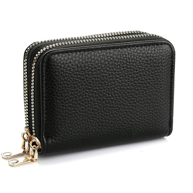 TBD06058897_B3.webp Multi-Function Organ Card Bag Double Zipper Women Wallet Large Capacity PU Card Holder - Image 4