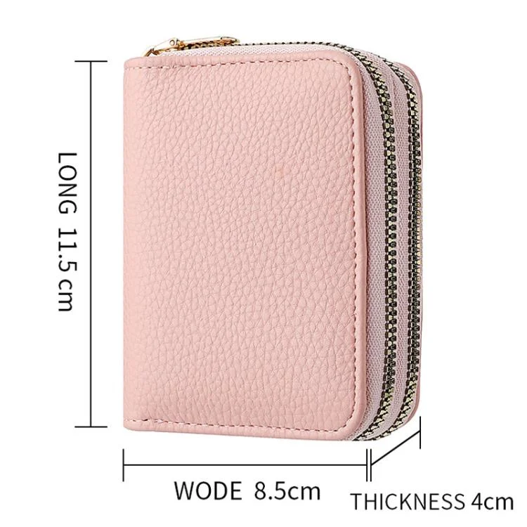 TBD06058897_B4.webp Multi-Function Organ Card Bag Double Zipper Women Wallet Large Capacity PU Card Holder - Image 5