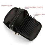 Multi-Function Organ Card Bag Double Zipper Women Wallet Large Capacity PU Card Holder - Image 6