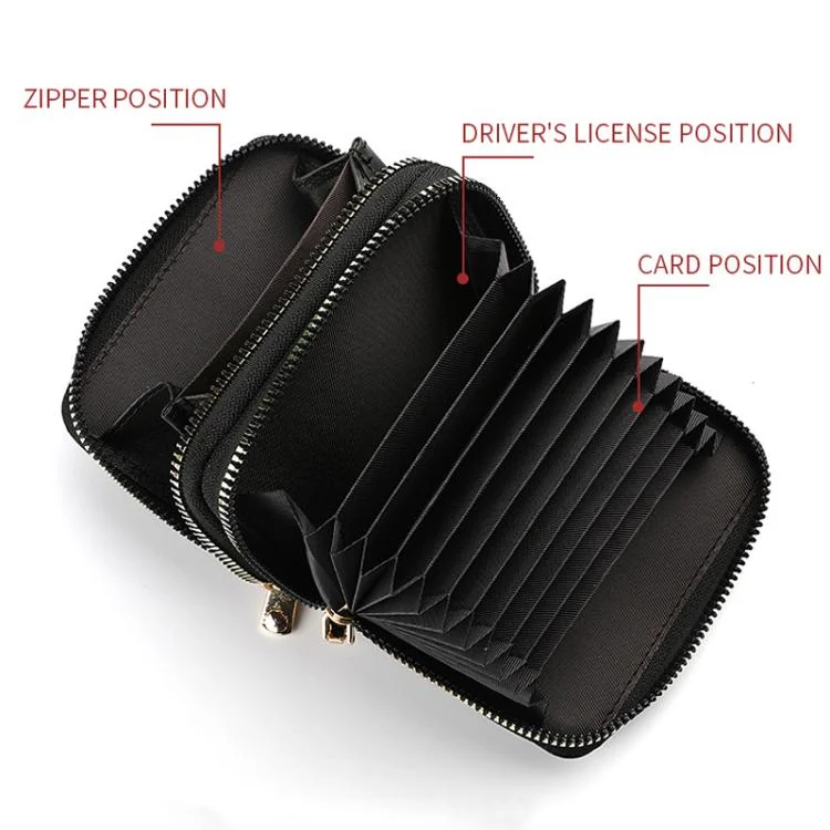 TBD06058897_B5.webp Multi-Function Organ Card Bag Double Zipper Women Wallet Large Capacity PU Card Holder - Image 6