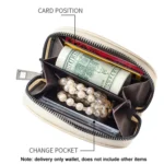 Women Wallet Pleated Sense PU Zipper Short Wallet Simple Solid Color Coin Purse - Image 6