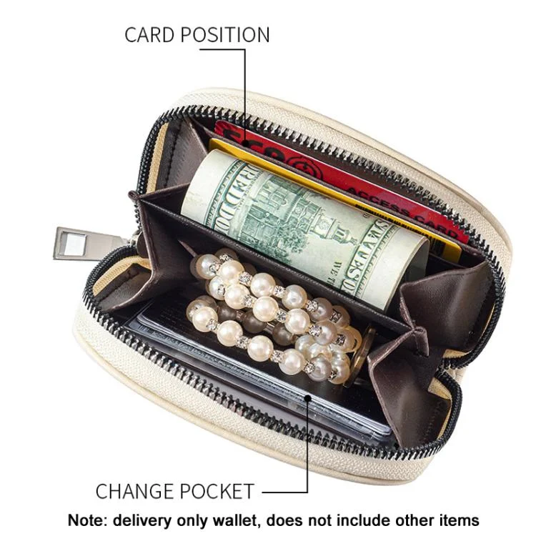 TBD06058930_B5.webp Women Wallet Pleated Sense PU Zipper Short Wallet Simple Solid Color Coin Purse - Image 6