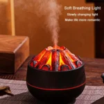 Simulated Charcoal Fire Ambient Night Light Humidifier USB Large Mist Flame Humidifier - Image 6