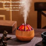 Simulated Charcoal Fire Ambient Night Light Humidifier USB Large Mist Flame Humidifier - Image 7