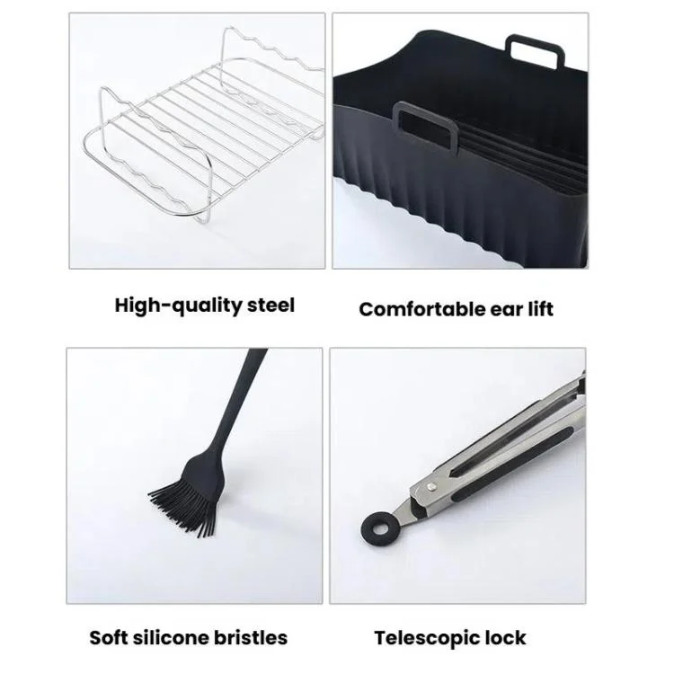 TBD06058967_B6.webp Air Fryer Accessories Set Airfryer Mold Liner Reusable Oven Grill Baking Rack - Image 7