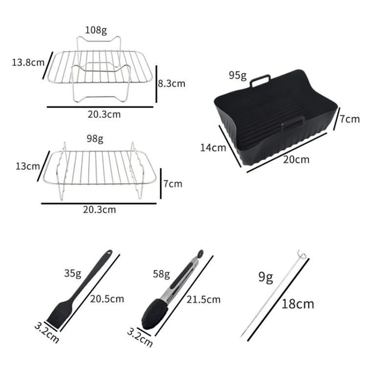 TBD06058967_B7.webp Air Fryer Accessories Set Airfryer Mold Liner Reusable Oven Grill Baking Rack - Image 8